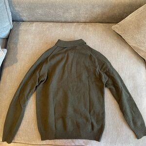 Mango wide rib trim polo sweater